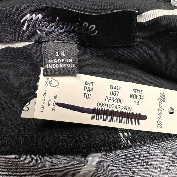 NWT Madewell Women's Layton Midi Slip Dress Size 14 Squiggle Print Multicolor - Picture 9 of 11